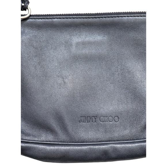 Authentic Jimmy Choo Black Leather Star Studded Small Bag Purse - Picture 7 of 15